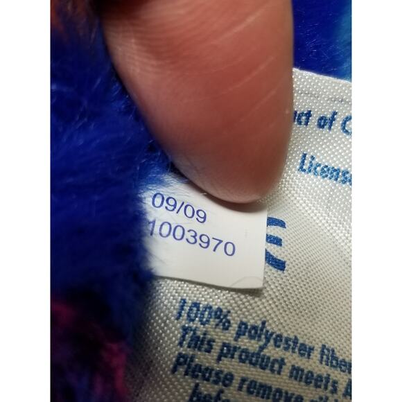 Nascar Build A Bear Peace Sign 14" Teddy Bear Blue 2009 Plush Stuffed Animal Vtg - Picture 10 of 12